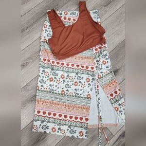 2 Piece Set. Midi Skirt. Boho. Size Large.